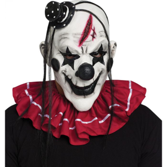Picture of CLOWN HORROR MASK - BLACK HAIR