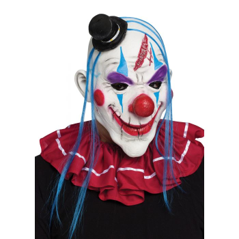 Picture of CLOWN HORROR MASK - BLUE HAIR
