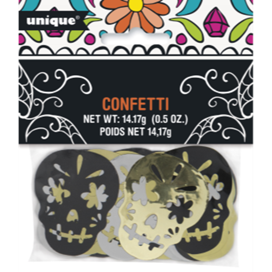 Picture of DAY OF THE DAY METALLIC SKULL CONFETTI