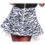 Picture of 80'S ZEBRA SKIRT WHITE/BLACK - ADULT SMALL