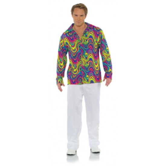 Picture of 70'S BLACK LIGHT SHIRT - ADULT STANDARD