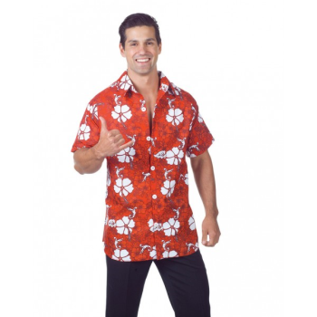 Image de HAWAIIAN SHIRT - RED - ADULT XLARGE