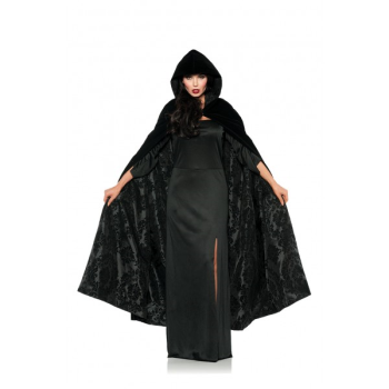 Image de CAPE - DELUXE VELVET AND SATIN - BLACK DAMASK LINING