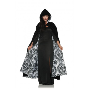 Image de CAPE - DELUXE VELVET AND SATIN - WHITE DAMASK LINING