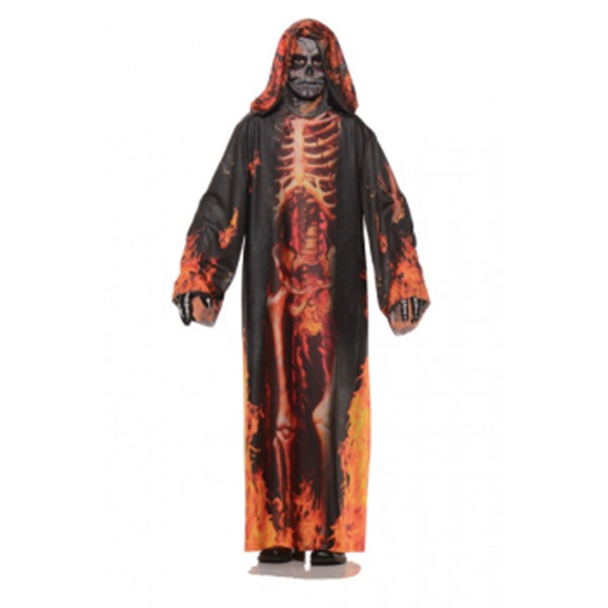Picture of SKELETON AND FLAME ROBE - KIDS LARGE