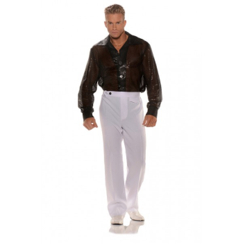 Image de 70'S SEQUIN SHIRT - BLACK  ADULT STANDARD