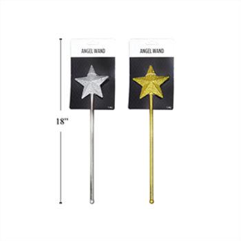 Picture of GLITTER STAR WAND - GOLD OR SILVER