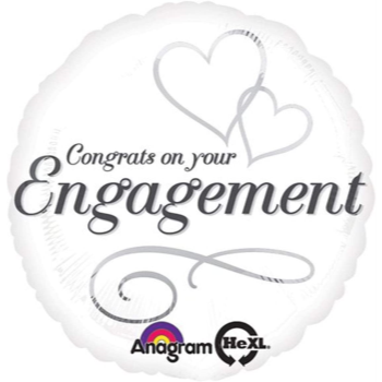 Image de 18" FOIL - TWO HEARTS ENGAGEMENT  