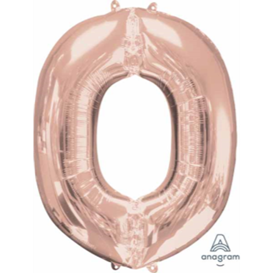 Picture of 34" LETTER O SUPER SHAPE - ROSE GOLD