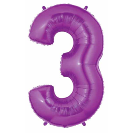 Image sur 40'' NUMBER 3 SUPERSHAPE - PURPLE