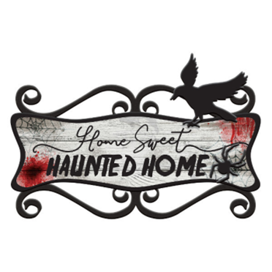 Picture of HOME SWEET HAUNTED HOME HANGING SIGN