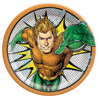 Picture of JUSTICE LEAGUE - HEROES UNITE - AQUAMAN - 9" ROUND PLATES