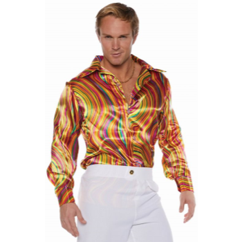 Picture of 70'S SWIRLS DISCO BRIGHT SHIRT -ADULT  STANDARD