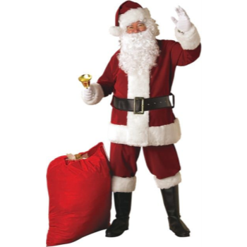 Picture of WEARABLES - SANTA SUIT WITH FAUX FUR TRIM ( DARK BURGUNDY ) - STANDARD