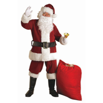 Image de WEARABLES - SANTA SUIT WITH FAUX FUR TRIM ( DARK BURGUNDY ) - XXLARGE