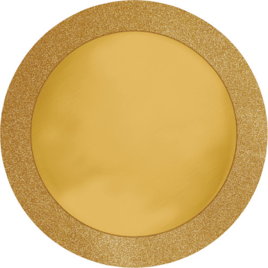 Image sur TABLEWARE - GOLD PLACEMAT WITH GLITTER BORDER
