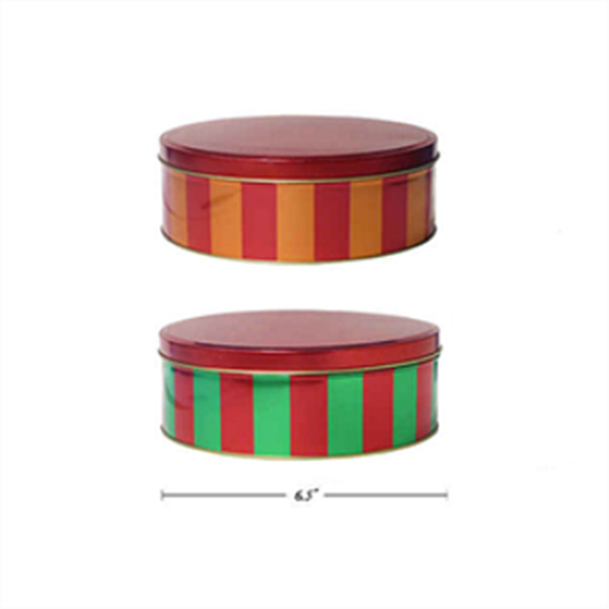 Picture of TABLEWARE - BAKING - STRIPE METALLIC COOKIE TIN