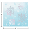 Picture of TABLEWARE - SNOWFLAKES IRIDESCENT FOIL BEVERAGE NAPKINS