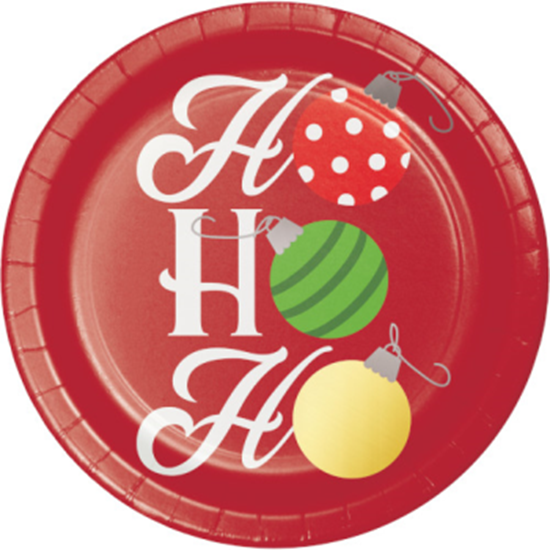 Picture of TABLEWARE - HO HO HO 7" FOIL PLATES