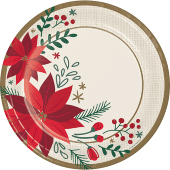 Picture of TABLEWARE - MODERN POINSETTIA 10" PLATES