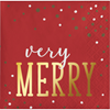 Image sur TABLEWARE - VERY MERRY BEVERAGE NAPKINS