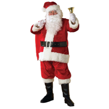 Picture of WEARABLES - SANTA PLUSH RED SUIT WITH FAUX FUR TRIM - STANDARD 40-48