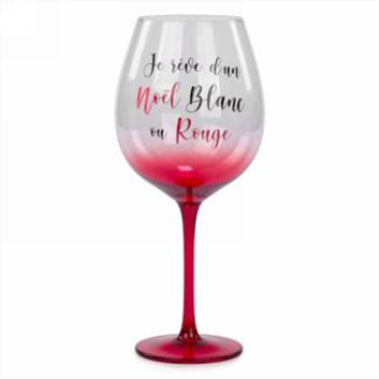 Picture of DECOR - WINE GLASS - NOËL BLANC OU ROUGE