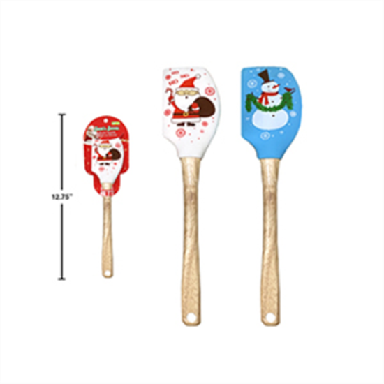 Image sur TABLEWARE - BAKING - SILICONE CHRISTMAS SPATULA  WITH WOODEN HANDLE