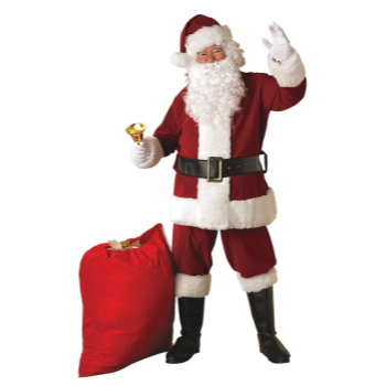 Image de WEARABLES - SANTA SUIT WITH FAUX FUR TRIM ( DARK BURGUNDY ) - XLARGE