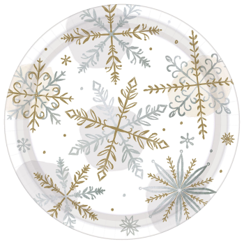 Image de TABLEWARE - SHINING SNOW 7" METALLIC PLATES