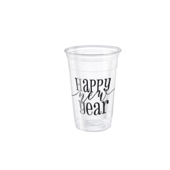 Image de TABLEWARE - BLACK GOLD SILVER NEW YEAR CONFETTI - 16oz CUPS