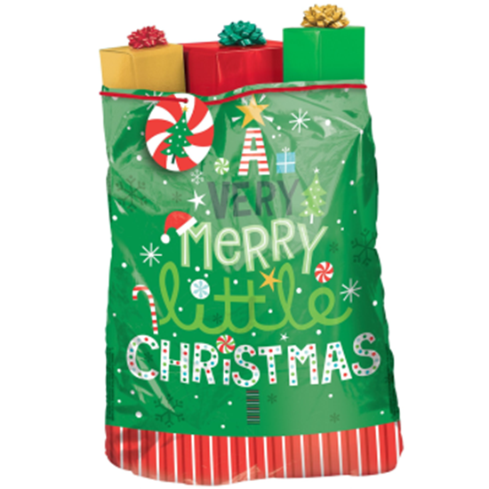 Picture of DECOR - GIFT BAG - VERY MERRY GIANT PLASTIC GIFT SACK