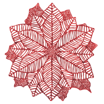 Image de TABLEWARE - PLACE MAT POINSETTIA RED VINYL