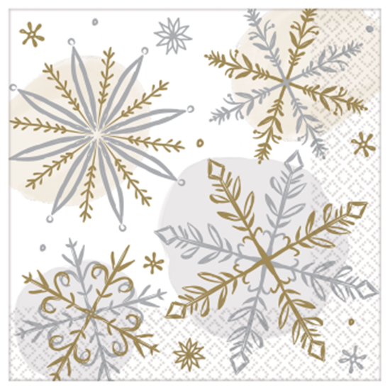 Image sur TABLEWARE - SHINING SNOW BEVERAGE NAPKIN 