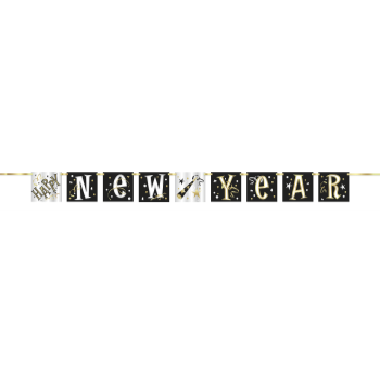 Picture of DECOR - HAPPY NEW YEAR BLOCK BANNER
