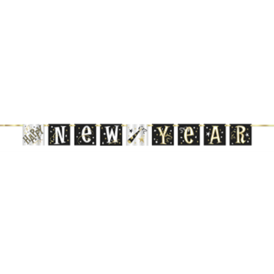 Picture of DECOR - HAPPY NEW YEAR BLOCK BANNER