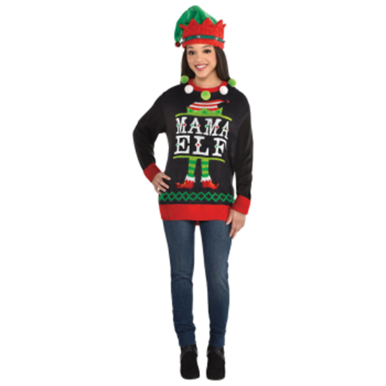 Image sur WEARABLES - MAMA ELF UGLY SWEATER - ADULT SMALL/MEDIUM