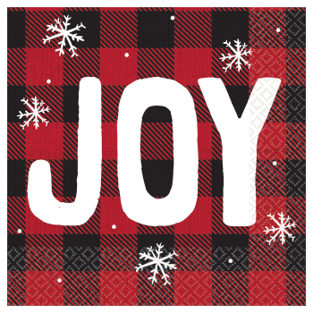 Image de TABLEWARE - JOY BUFFALO PLAID BEVERAGE NAPKIN 