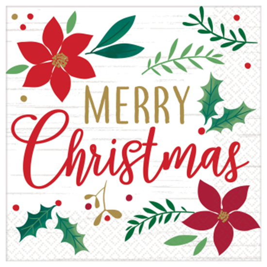 Image sur TABLEWARE - CHRISTMAS WISHES - MERRY CHRISTMAS LUNCHEON NAPKIN
