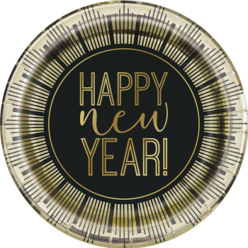 Image de TABLEWARE - ROARING NEW YEAR'S - 9" FOIL PLATES