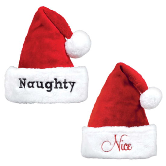 Image sur WEARABLES - HAT NAUGHTY OR NICE HAT SET - 2 INNER