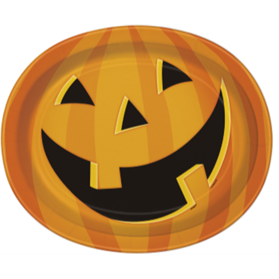 Picture of SMILING PUMPKIN OVAL PLATES