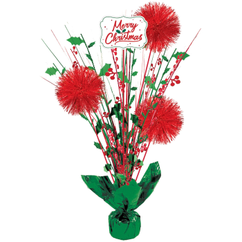 Picture of DECOR - MERRY CHRISTMAS TINSEL BURST CENTERPIECE