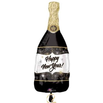 Image de 34" FOIL - CHAMPAGNE BOTTLE NEW YEAR  SUPER SHAPE