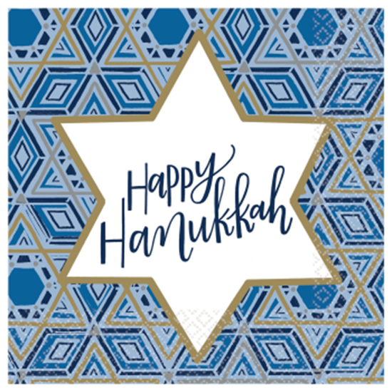 Picture of TABLEWARE - HANUKKAH FESTIVAL OF LIGHTS LUNCHEON NAPKINS 
