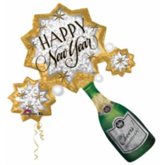 Picture of 34" FOIL - BUBBLY NEW YEAR  SUPER SHAPE