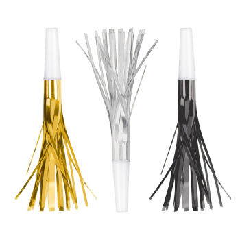 Image de DECOR - NOISEMAKERS - NEW YEAR 7'' SQUAWKER - BLACK/GOLD/SILVER