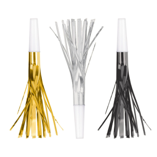 Image sur DECOR - NOISEMAKERS - NEW YEAR 7'' SQUAWKER - BLACK/GOLD/SILVER