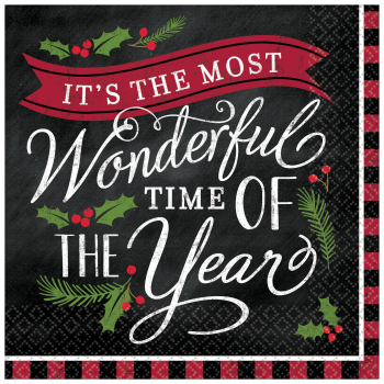 Image de TABLEWARE - MOST WONDERFUL TIME LUNCHEON NAPKINS