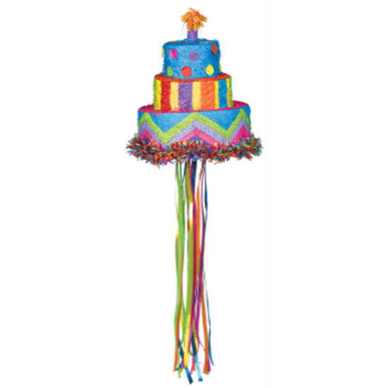 Image sur BIRTHDAY CAKE PULL PINATA